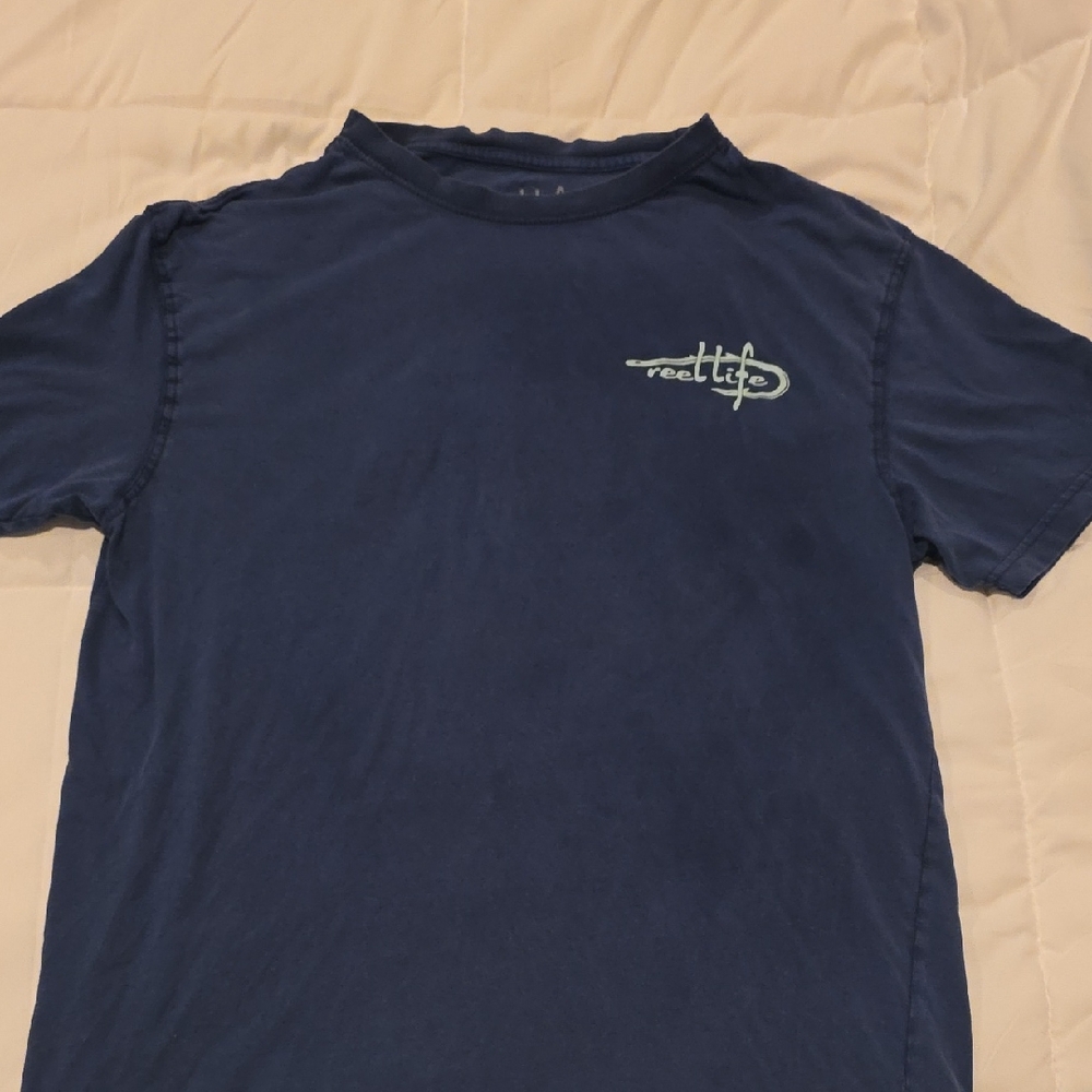 Reel Life Men's Deep Blue Short Sleeve Tee